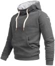 Alessandro Salvarini Herren Hoodie O291 - Dunkelgrau-Gr.S