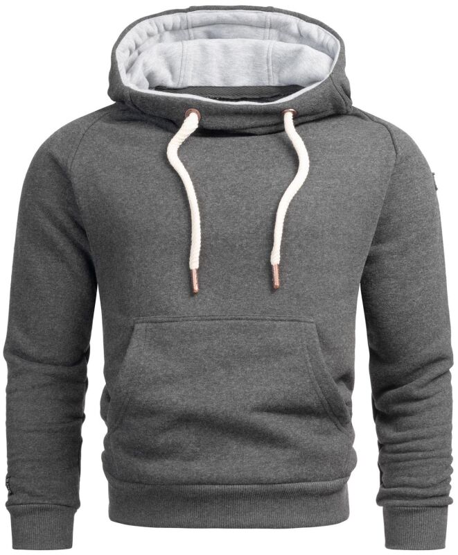 Alessandro Salvarini Herren Hoodie O291 - Dunkelgrau-Gr.XXL