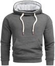 Alessandro Salvarini Herren Hoodie O291 - Dunkelgrau-Gr.XXL