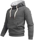 Alessandro Salvarini Herren Hoodie O291 - Dunkelgrau-Gr.XXL