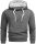 Alessandro Salvarini Herren Hoodie O291 - Dunkelgrau-Gr.3XL