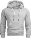 Alessandro Salvarini Herren Hoodie O291 - Hellgrau-Gr.L