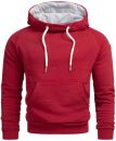 Alessandro Salvarini Herren Hoodie O291 - Bordeaux-Gr.3XL