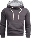 Alessandro Salvarini Herren Hoodie O291 - Anthrazit