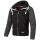 Alessandro Salvarini Herren Hoodie Kapuzenpullover O191 Schwarz-D.Grau Größe S - Gr. S