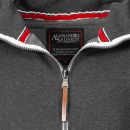Alessandro Salvarini Herren Hoodie Kapuzenpullover O191 D.Grau-Schwarz Größe S - Gr. S