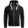 Alessandro Salvarini Herren Hoodie Kapuzenpullover O191 Schwarz-Navy Größe S - Gr. S