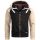 Alessandro Salvarini Herren Hoodie Kapuzenpullover O191 Schwarz-Beige