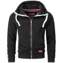 Alessandro Salvarini Herren Sweatjacke O192 Schwarz