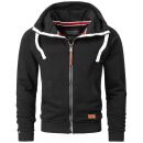 Alessandro Salvarini Herren Sweatjacke O192 Schwarz