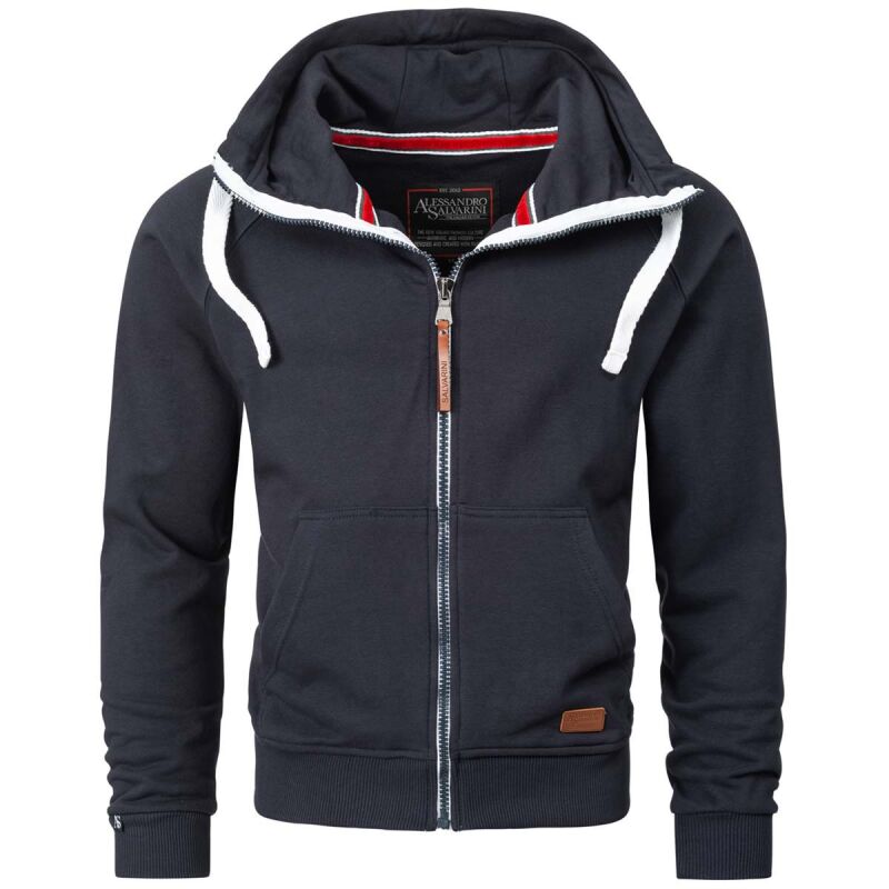 Alessandro Salvarini Herren Sweatjacke O192 Navy Größe L - Gr. L