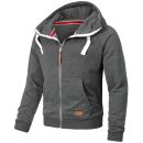 Alessandro Salvarini Herren Sweatjacke O192 Dunkelgrau