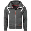 Alessandro Salvarini Herren Sweatjacke O192 Dunkelgrau Größe S - Gr. S