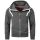 Alessandro Salvarini Herren Sweatjacke O192 Dunkelgrau Größe XXL - Gr. 2XL