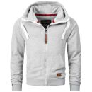 Alessandro Salvarini Herren Sweatjacke O192 Hellgrau