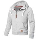 Alessandro Salvarini Herren Sweatjacke O192 Hellgrau