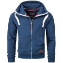 Alessandro Salvarini Herren Sweatjacke O192 Petrolblau