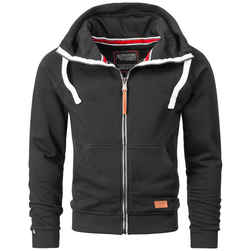 Alessandro Salvarini Herren Sweatjacke O192 Anthrazit Größe XXL - Gr. 2XL