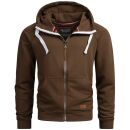 Alessandro Salvarini Herren Sweatjacke O192 Braun Größe S - Gr. S