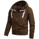 Alessandro Salvarini Herren Sweatjacke O192 Braun Größe S - Gr. S