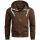 Alessandro Salvarini Herren Sweatjacke O192 Braun Größe S - Gr. S