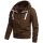 Alessandro Salvarini Herren Sweatjacke O192 Braun Größe S - Gr. S