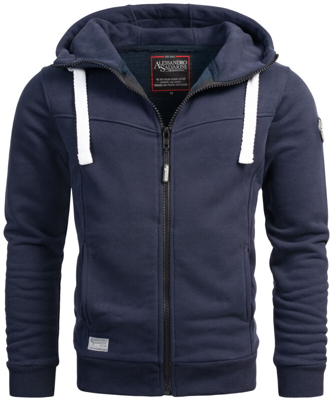 Alessandro Salvarini Herren Kapuzenpullover O123 Navy Größe XL - Gr. XL