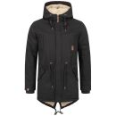 Alessandro Salvarini Herren Winterparka O280 Schwarz