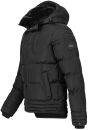 Alessandro Salvarini Herren Winterjacke mit Fellkragen O-281-Schwarz-Gr.XXL