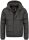 Alessandro Salvarini Herren Winterjacke mit Fellkragen O-281-Dunkelgrau-Gr.S