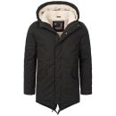 Alessandro Salvarini Herren Winter Parka O-138 - Schwarz