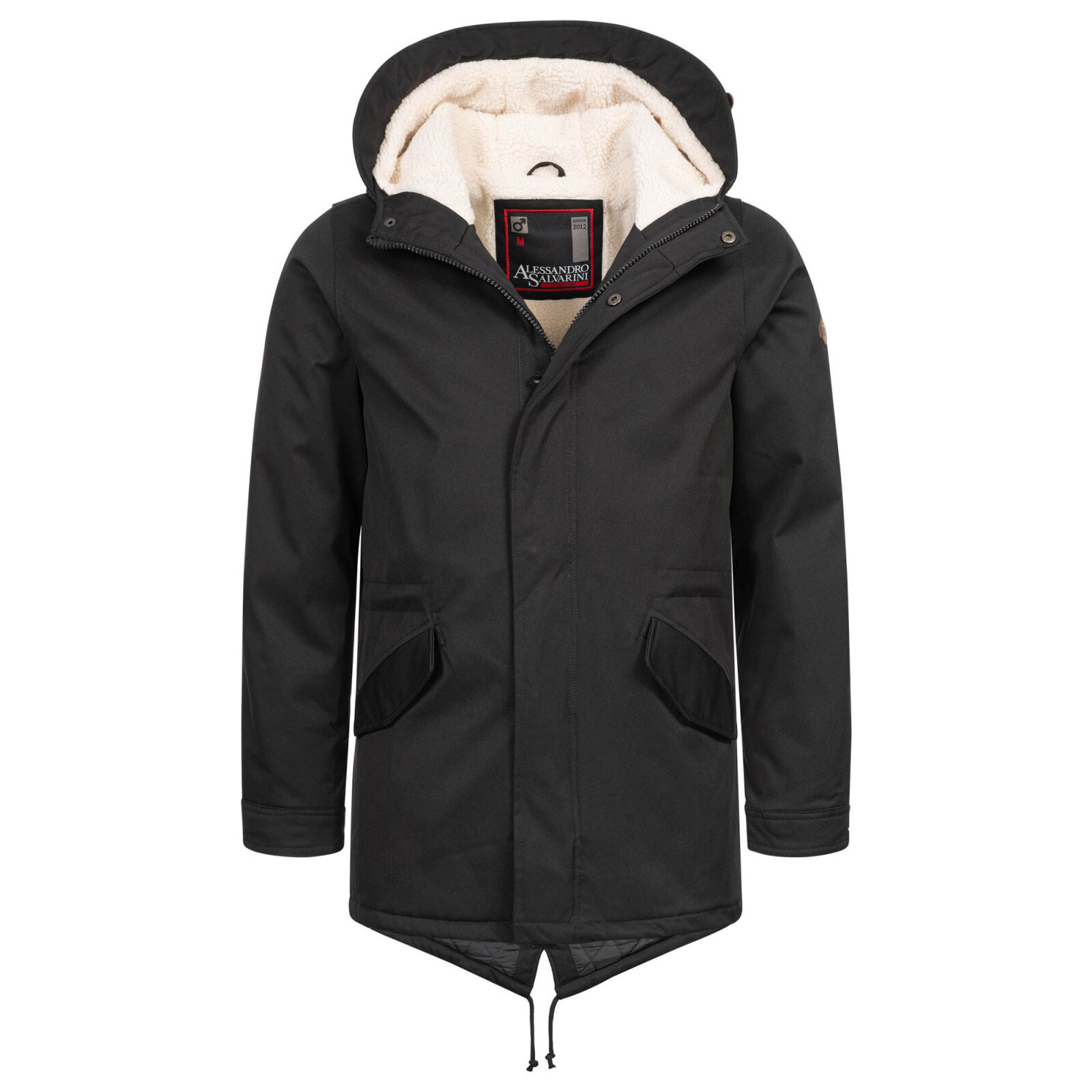 Herren Winter Parka Schwarz