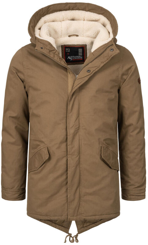 Alessandro Salvarini Herren Winter Parka O-138 - Camel-Gr.S