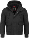 Alessandro Salvarini Herren Winter Jacke O-139 - Schwarz