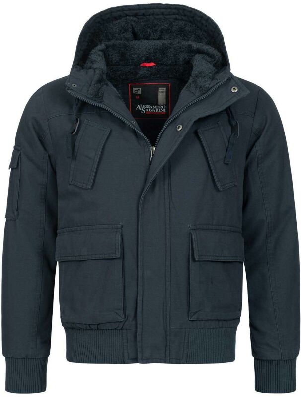 Alessandro Salvarini Herren Winter Jacke O-139 - Navy-Gr.S