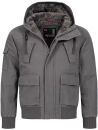 Alessandro Salvarini Herren Winter Jacke O-139 - Dunkelgrau