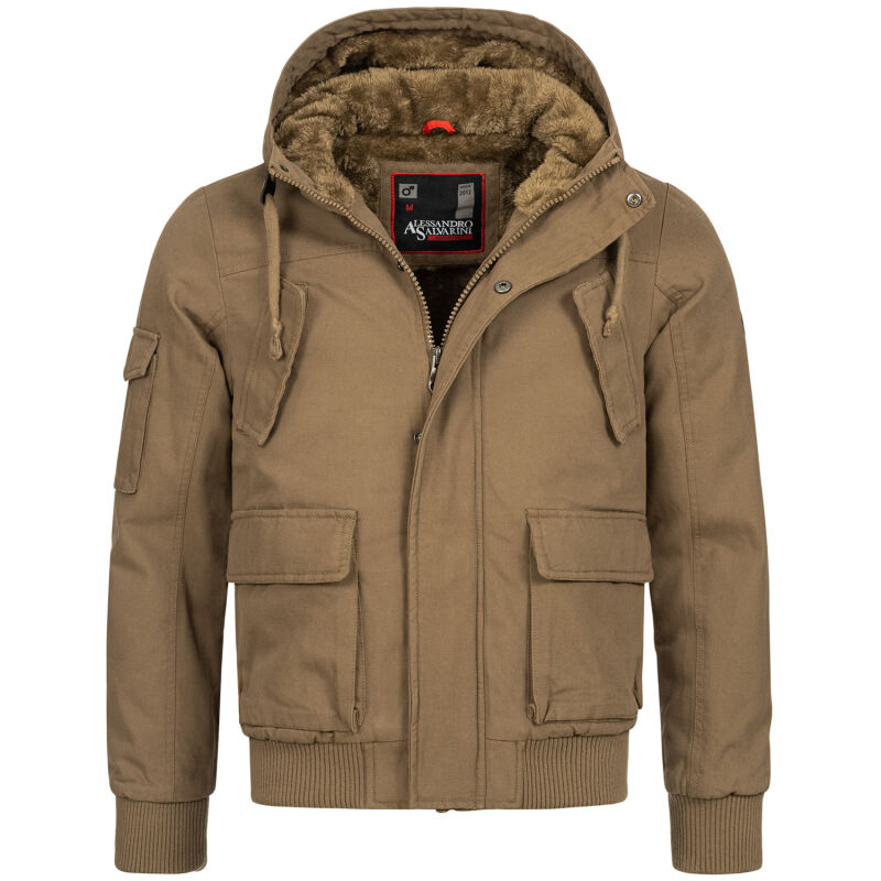 Alessandro Salvarini Herren Winter Jacke O-139 - Camel-Gr.S