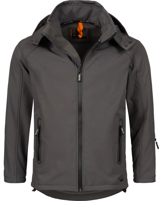 Alessandro Salvarini Herren Softshell Jacke O098 Dunkelgrau