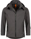 Alessandro Salvarini Herren Softshell Jacke O098 Dunkelgrau