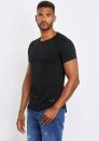 Alessandro Salvarini Herren T-Shirts O076 Schwarz