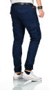 Alessandro Salvarini Herren Designer Cargohose Cargo Stoff Hose NEU O260 Navy W33 L34