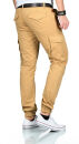 Alessandro Salvarini Herren Designer Cargohose Cargo Stoff Hose NEU O260 Beige W34 L32