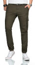 Alessandro Salvarini Herren Designer Cargohose Cargo Stoff Hose NEU O260 Olive W29 L32