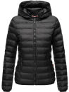 Navahoo Neevia Damen Stepp Jacke Übergangsjacke Steppjacke mit Kapuze B859 Schwarz-Gr.M