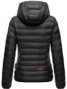 Navahoo Neevia Damen Stepp Jacke Übergangsjacke Steppjacke mit Kapuze B859 Schwarz-Gr.L