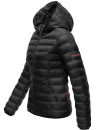 Navahoo Neevia Damen Stepp Jacke Übergangsjacke Steppjacke mit Kapuze B859 Schwarz-Gr.XL