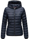 Navahoo Neevia Damen Stepp Jacke Übergangsjacke Steppjacke mit Kapuze B859 Navy-Gr.L