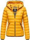 Navahoo Neevia Damen Stepp Jacke Übergangsjacke Steppjacke mit Kapuze B859 Gelb-Gr.S