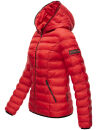 Navahoo Neevia Damen Stepp Jacke Übergangsjacke Steppjacke mit Kapuze B859 Rot-Gr.XS