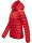 Navahoo Neevia Damen Stepp Jacke Übergangsjacke Steppjacke mit Kapuze B859 Rot-Gr.M